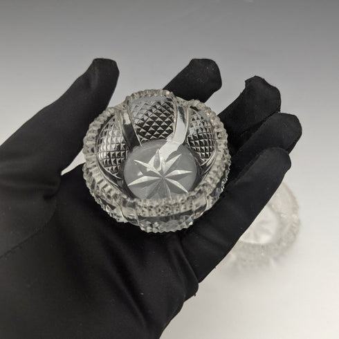 英國 Vintage Cut Glass Soldesh 一對 141g